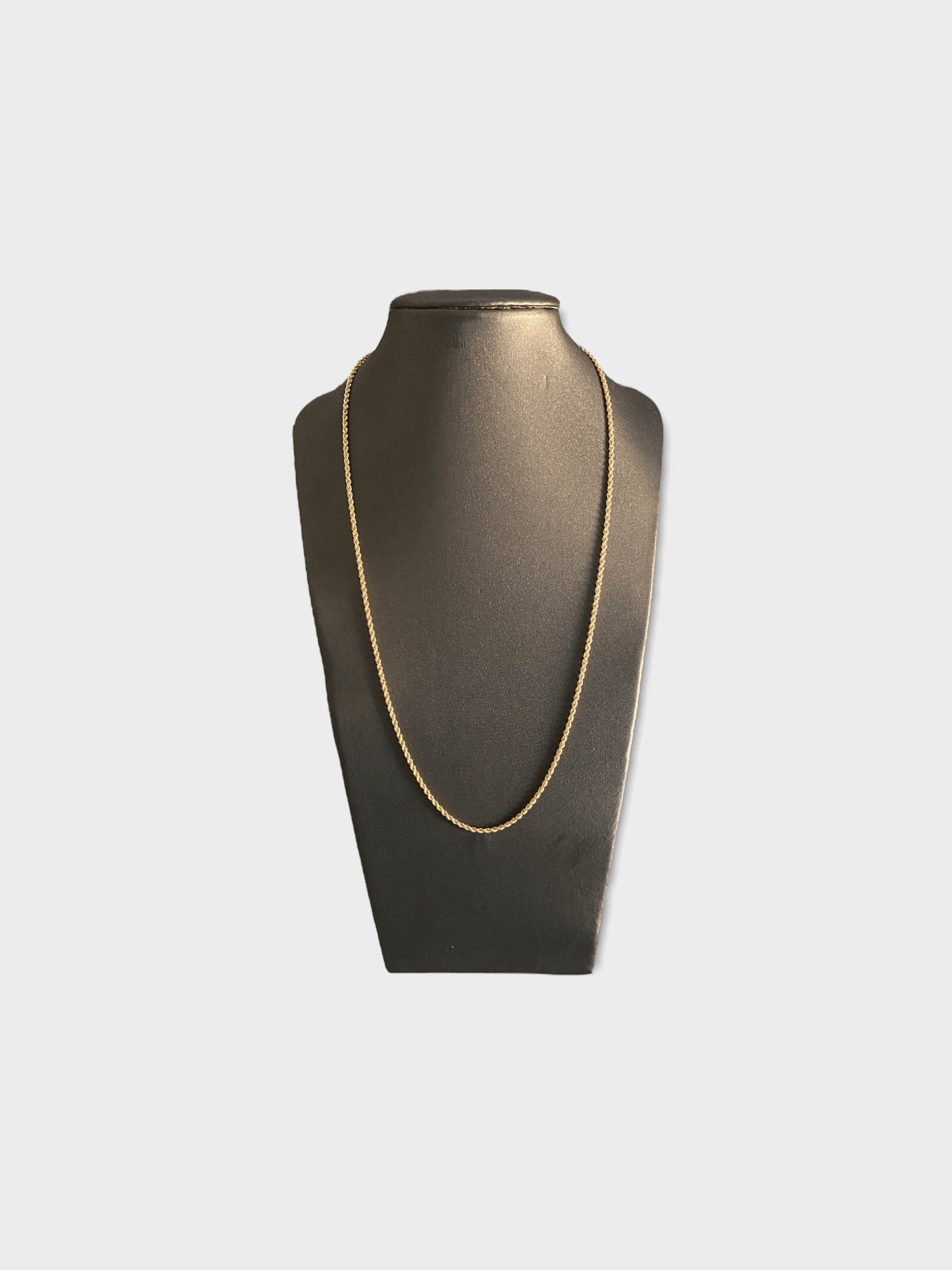 Collier Ras Du Cou En Or 18K Jaune Et Blanc - 52 Cm - Maille Massive - 750‰